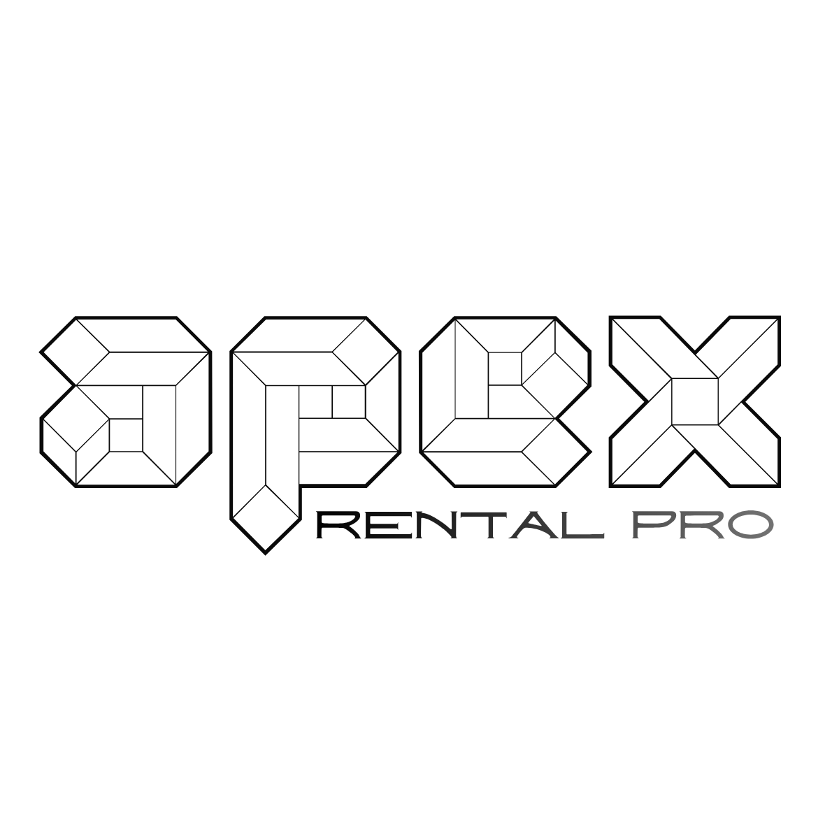 Apex Rental Pro black wordmark on light background