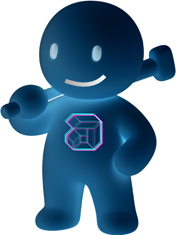 Cosmo, the friendly mascot of Apex Rental Pro